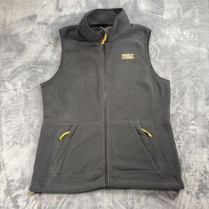 L.L.Bean Fleece Vest Full Zip Pockets Recycled Polyester Gray Heather Women's M